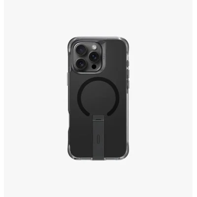 Cover Iphone 16 Pro Charging Eleva With Vertical Stand Uniq - Black